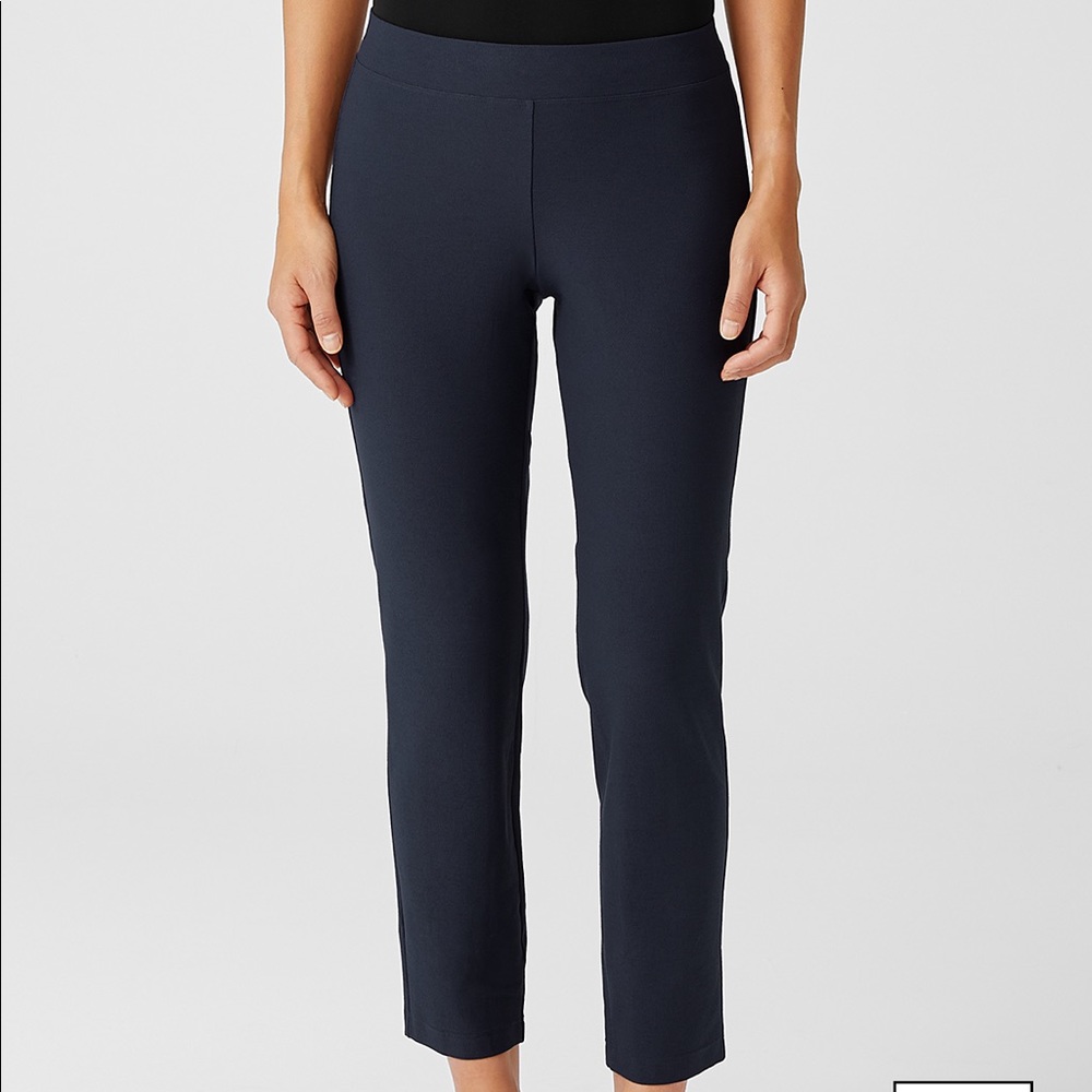 Eileen Fisher washable stretch crepe pant in ocean